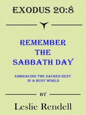 cover image of Remember the Sabbath Day